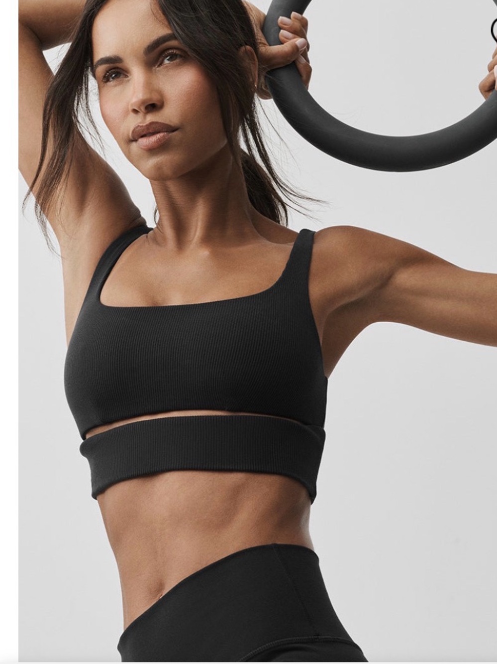 Alo black slit bra XS